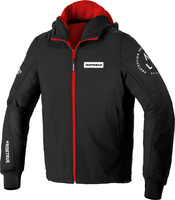 Spidi Armor Evo,  zip hoodie,  color: Black/Red,  size: XL