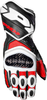 Spidi Carbo 7,  gloves,  color: Black/White/Red,  size: XL