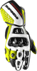 Spidi Carbo Track Evo,  gloves,  color: White/Neon-Yellow,  size: XL