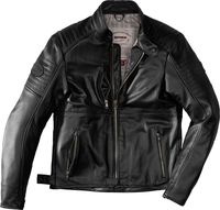Spidi Clubber,  leather jacket,  color: Black/Black,  size: 48