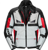 Spidi Crossmaster,  textile jacket H2Out,  color: Light Grey/Black/Red,  size: XL
