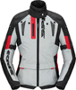 Spidi Crossmaster,  textile jacket H2Out women,  color: Light Grey/Black/Red,  size: XXL