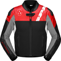 Spidi DP-Progressive Hybrid,  leather- textile jacket,  color: Black/Red/White/Grey,  size: 48