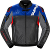 Spidi DP-Progressive,  leather jacket,  color: Black/Blue/Red/White/Grey,  size: 58