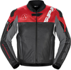 Spidi DP-Progressive,  leather jacket,  color: Black/Red/White/Grey,  size: 56