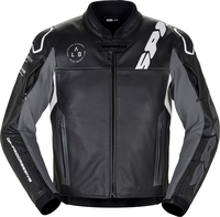 Spidi DP-Progressive,  leather jacket,  color: Black/White/Grey,  size: 54