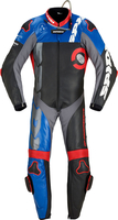 Spidi DP-Progressive Pro,  leather suit 1pcs. perf,  color: Black/Red/Blue/Grey,  size: 54