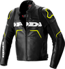 Spidi Evorider 2,  leather jacket,  color: Black/Neon-Yellow,  size: 54