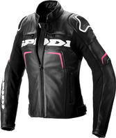 Spidi Evorider 2,  leather jacket women,  color: Black/Pink,  size: 42
