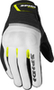Spidi Flash,  gloves women,  color: White/Black/Neon-Yellow,  size: M
