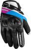 Spidi Flash-R Evo,  gloves women,  color: Black/White/Pink/Light Blue,  size: L