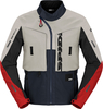 Spidi Frontier,  textile jacket,  color: Light Grey/Dark Blue/Red/Black,  size: M