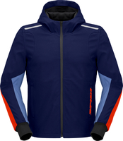 Spidi Hoodie Armor Light,  textile jacket,  color: Dark Blue/Red/Light Blue,  size: XXL