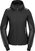 Spidi Hoodie Armor Light,  textile jacket women,  color: Black/Grey,  size: L