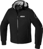 Spidi Hoodie Armor,  textile jacket H2Out,  color: Black/White,  size: M