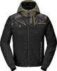 Spidi Hoodie Evo Sport,  textile jacket,  color: Black/Olive/Grey,  size: L