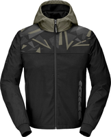 Spidi Hoodie Evo Sport,  textile jacket,  color: Black/Olive/Grey,  size: M