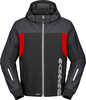 Spidi Hoodie II,  textile jacket H2Out,  color: Black/Dark Grey/Neon-Red,  size: 3XL
