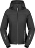 Spidi Hoodie II,  textile jacket H2Out women,  color: Black,  size: L