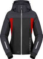 Spidi Hoodie II,  textile jacket H2Out women,  color: Black/Dark Grey/Neon-Red,  size: M