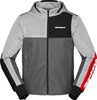 Spidi Hoodie Net,  textile jacket,  color: Light Grey/Grey/Red,  size: M