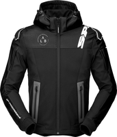 Spidi Hoodie Warrior,  textile jacket,  color: Black/White,  size: S