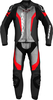 Spidi Laser Touring,  leather suit 2pcs.,  color: Black/Light Grey/Red,  size: 48