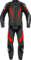 Spidi Laser Touring,  leather suit 2pcs.,  color: Black/Red,  size: 52