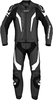 Spidi Laser Touring,  leather suit 2pcs.,  color: White/Black,  size: Short 52