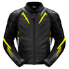 Spidi NKD-1,  leather/textile jacket,  color: Black/Neon-Yellow,  size: 58