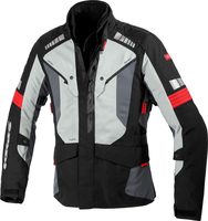Spidi Outlander,  textile jacket H2Out,  color: Light Grey/Black/Red,  size: 4XL