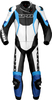 Spidi Sport Warrior Touring,  leather suit 2pcs.,  color: White/Blue,  size: 46