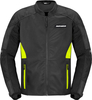 Spidi Super Net,  textile jacket,  color: Black/Neon-Yellow,  size: M