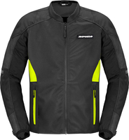 Spidi Super Net,  textile jacket,  color: Black/Neon-Yellow,  size: XXL