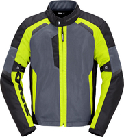 Spidi Tek Net,  textile jacket,  color: Black/Grey/Neon-Yellow,  size: 5XL