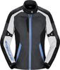 Spidi Tek Net,  textile jacket women,  color: Grey/White/Blue,  size: XL
