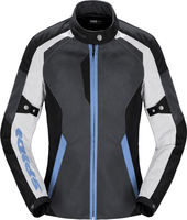 Spidi Tek Net,  textile jacket women,  color: Grey/White/Blue,  size: XXL