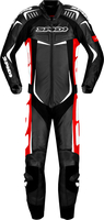 Spidi Track Wind Pro,  leather suit 1pcs.,  color: Black/Red/White,  size: 54