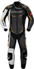 Spidi Track Wind Pro,  leather suit 1pcs.,  color: Black/White/Gold,  size: 46