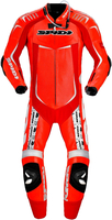 Spidi Track Wind Replica Evo,  leather suit 1pcs.,  color: Red/White,  size: 48