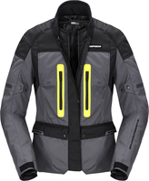 Spidi Traveller 3,  textile jacket H2Out women,  color: Black/Grey/Neon-Yellow,  size: XS
