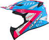 Suomy X-Wing Jetfighter,  cross helmet,  color: Matt Pink/Black/Light Grey/Turquoise,  size: L