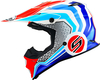 Suomy MX Speed Pro Forward,  motocross helmet Mips,  color: White/Blue/Light Blue/Red,  size: S