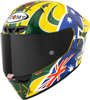 Suomy S1-XR GP Troy Bayliss Replica 2005,  full face helmet,  color: Yellow/Green/Blue,  size: XS