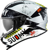 Suomy Speedstar Propeller,  integral helmet,  color: Matt-Grey/White,  size: XL