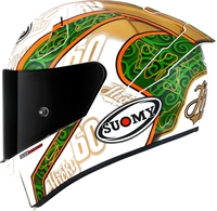 Suomy SR-GP Hickman Replica,  full face helmet,  color: White/Green/Orange/Gold,  size: L