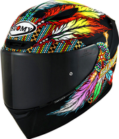 Suomy Track-1 Chieftain,  full face helmet,  color: Matt Black/Purple/Red/Yellow,  size: XXL
