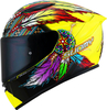 Suomy Track-1 Chieftain,  full face helmet,  color: Yellow/Red/Turquoise/Purple,  size: XL