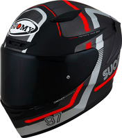 Suomy Track-1 Ninety Seven,  full face helmet,  color: Matt Black/Grey/Red,  size: L