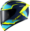 Suomy Track-1 Reaction,  integral helmet,  color: Matt Dark Blue/Turquoise/Yellow,  size: XL